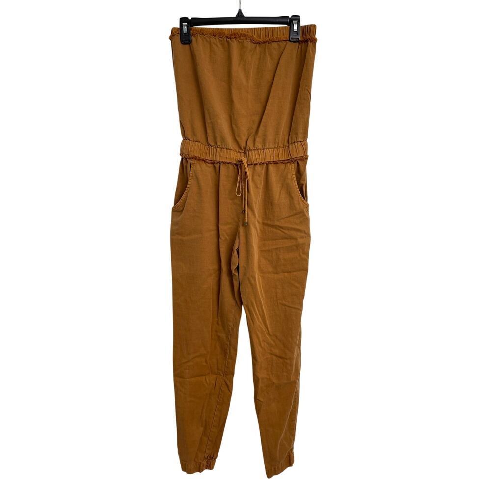 Young Fabulous & Broke Strapless Jumpsuit Casual Lounge Comfort Orange Sz XS